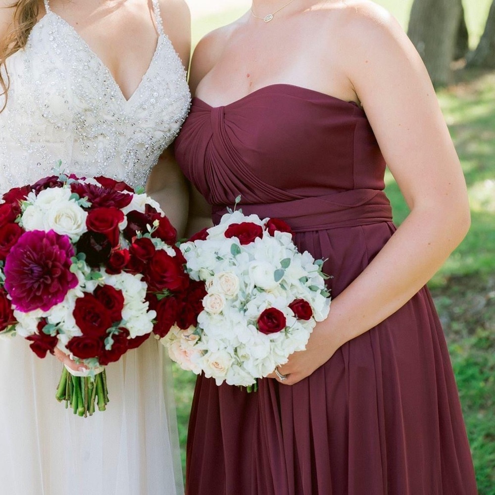 David’s Bridal Bridesmaid Dress - Maroon/Burgundy